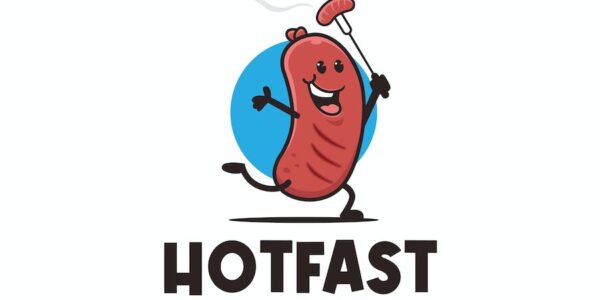 Banner image of Premium Sausage Cartoon Logo Mascot  Free Download