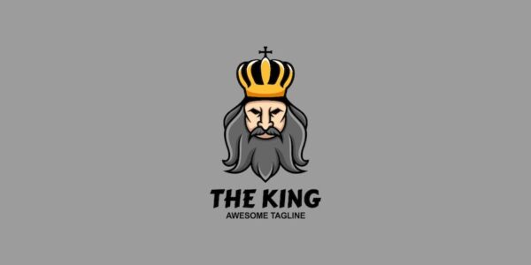 Banner image of Premium The King Simple Mascot Logo  Free Download