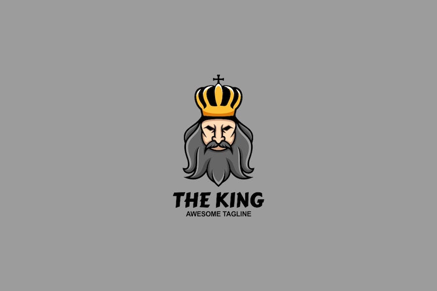 Banner image of Premium The King Simple Mascot Logo  Free Download