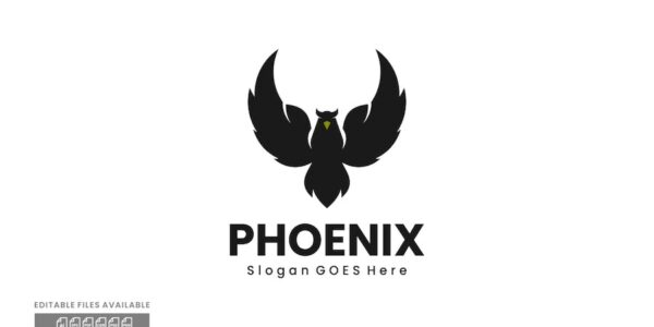 Banner image of Premium Phoenix Silhouette Logo  Free Download