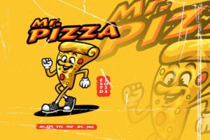 Banner image of Premium Pizza Retro Vintage Mascot Logo  Free Download