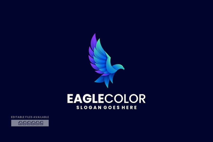 Banner image of Premium Eagle Gradient Colorful Logo  Free Download