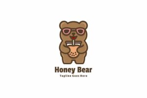 Banner image of Premium Honey Bear Logo  Free Download