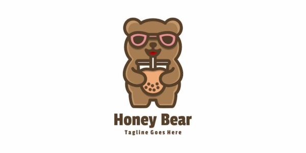 Banner image of Premium Honey Bear Logo  Free Download