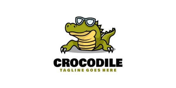 Banner image of Premium Crocodile Mascot Cartoon Logo  Free Download