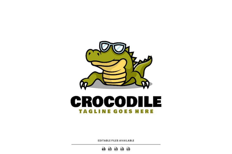 Banner image of Premium Crocodile Mascot Cartoon Logo  Free Download