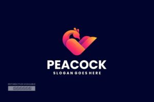 Banner image of Premium Peacock Gradient Colorful Logo  Free Download