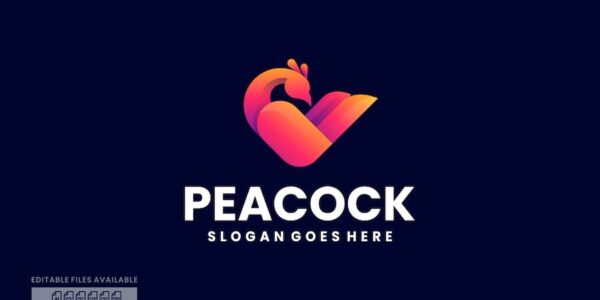 Banner image of Premium Peacock Gradient Colorful Logo  Free Download