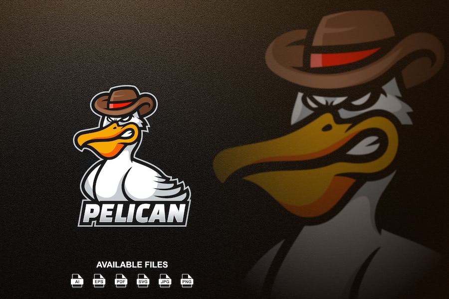 Banner image of Premium Pelican Logo  Free Download