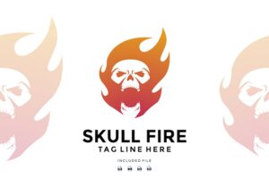 Banner image of Premium Skull on Fire  Free Download