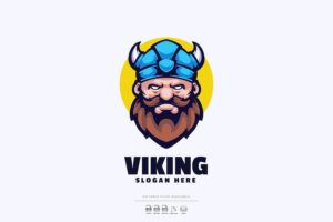 Banner image of Premium Viking Mascot Logo  Free Download