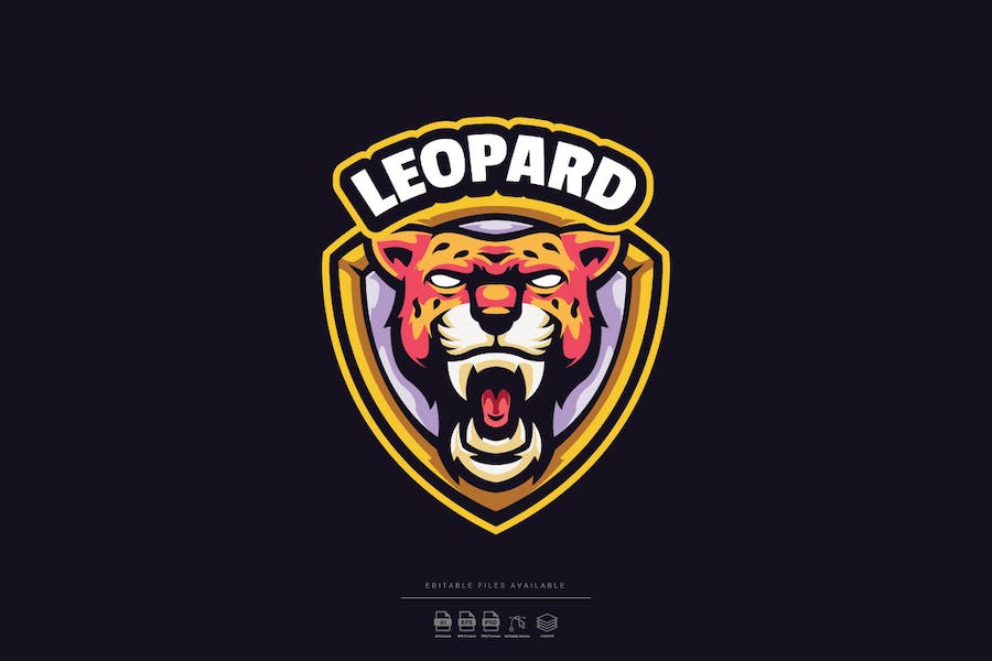 Banner image of Premium Leopard Mascot Logo  Free Download