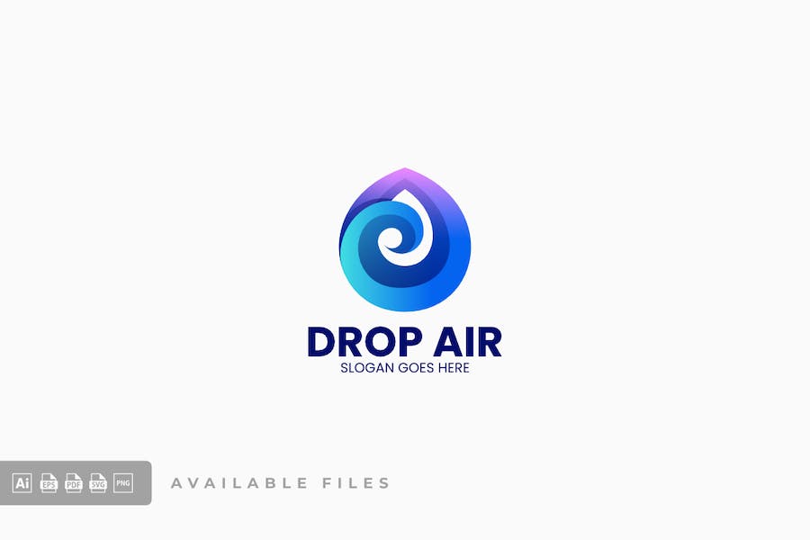 Banner image of Premium Drop Air Gradient Colorful Logo  Free Download