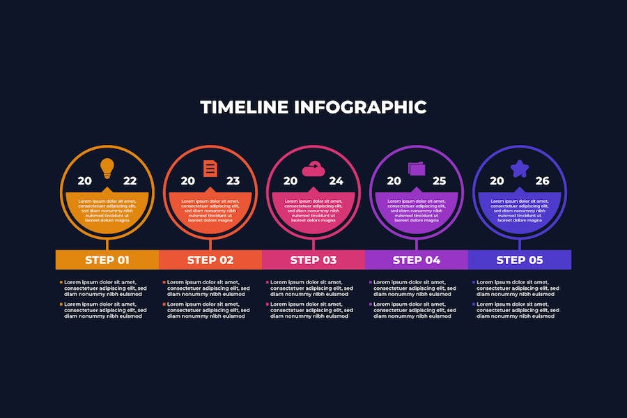 Banner image of Premium Year Timeline Business Infographic Design  Free Download
