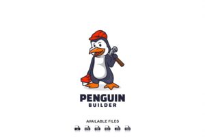 Banner image of Premium Penguin Builder Logo  Free Download