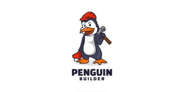Banner image of Premium Penguin Builder Logo  Free Download