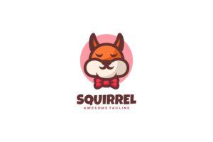 Banner image of Premium Squirrel Mascot Cartoon Logo  Free Download