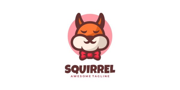 Banner image of Premium Squirrel Mascot Cartoon Logo  Free Download