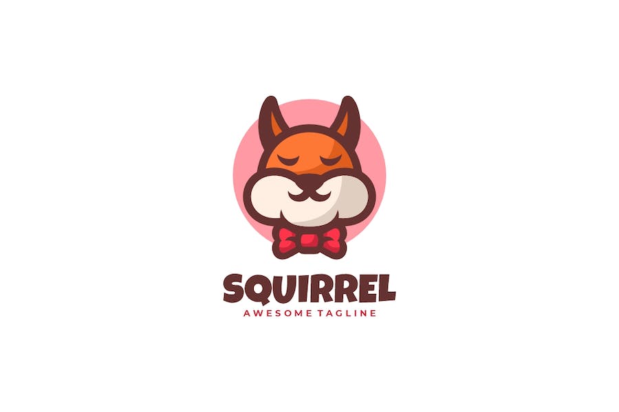 Banner image of Premium Squirrel Mascot Cartoon Logo  Free Download