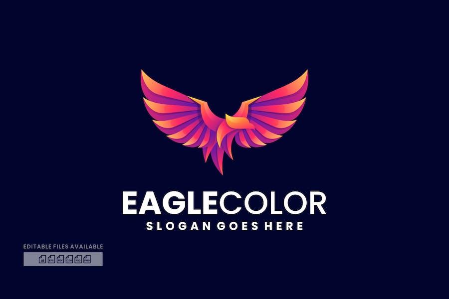 Banner image of Premium Eagle Gradient Colorful Logo  Free Download