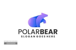 Banner image of Premium Polar Bear Gradient Colorful Logo  Free Download