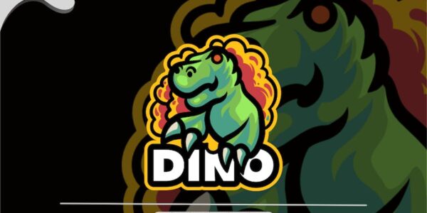 Banner image of Premium Dinosaur Mascot Logo  Free Download