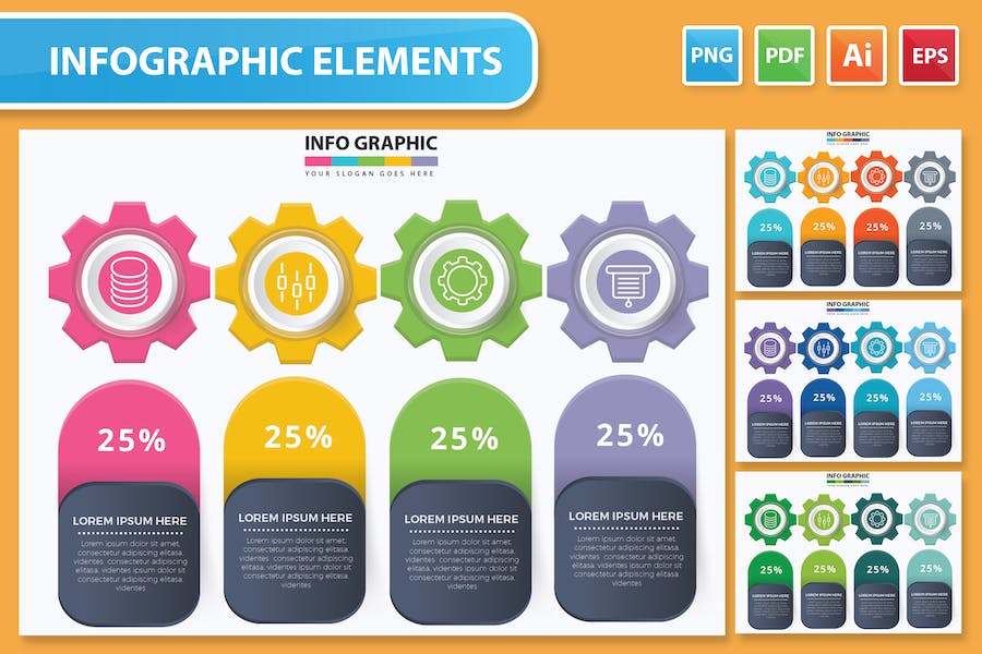 Banner image of Premium Gear Infographics  Free Download