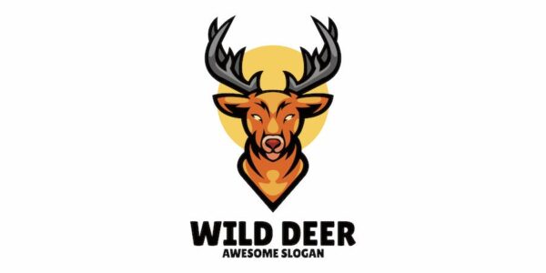 Banner image of Premium Deer Head Mascot Design Logo  Free Download