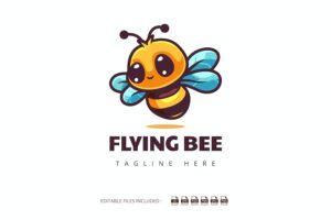 Banner image of Premium Bee Mascot Logo Character  Free Download