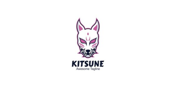 Banner image of Premium Kitsune Simple Mascot Logo  Free Download