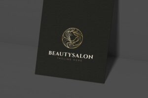 Banner image of Premium Golden beauty Salon Logo  Free Download