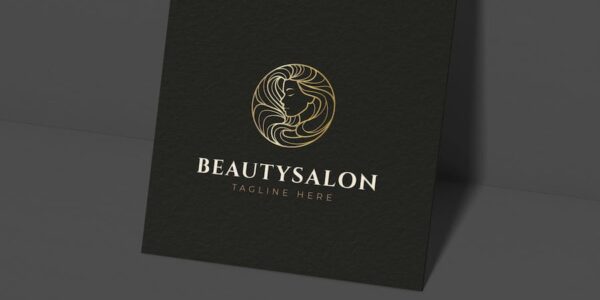 Banner image of Premium Golden beauty Salon Logo  Free Download