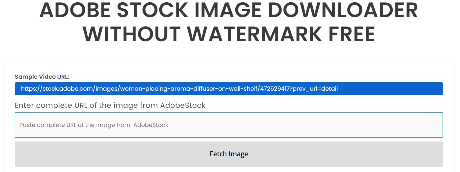 Adobe Stock Image Downloader Without Watermark Free