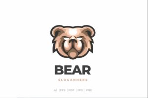 Premium Bear Mascot Logo Free Download