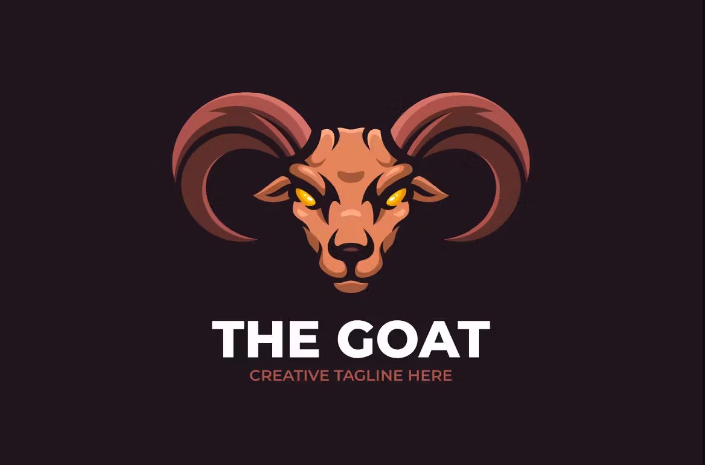 Premium Goat Head Mascot Animal Logo Free Download