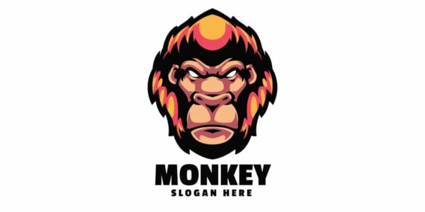 Premium Monkey Mascot Logo Free Download