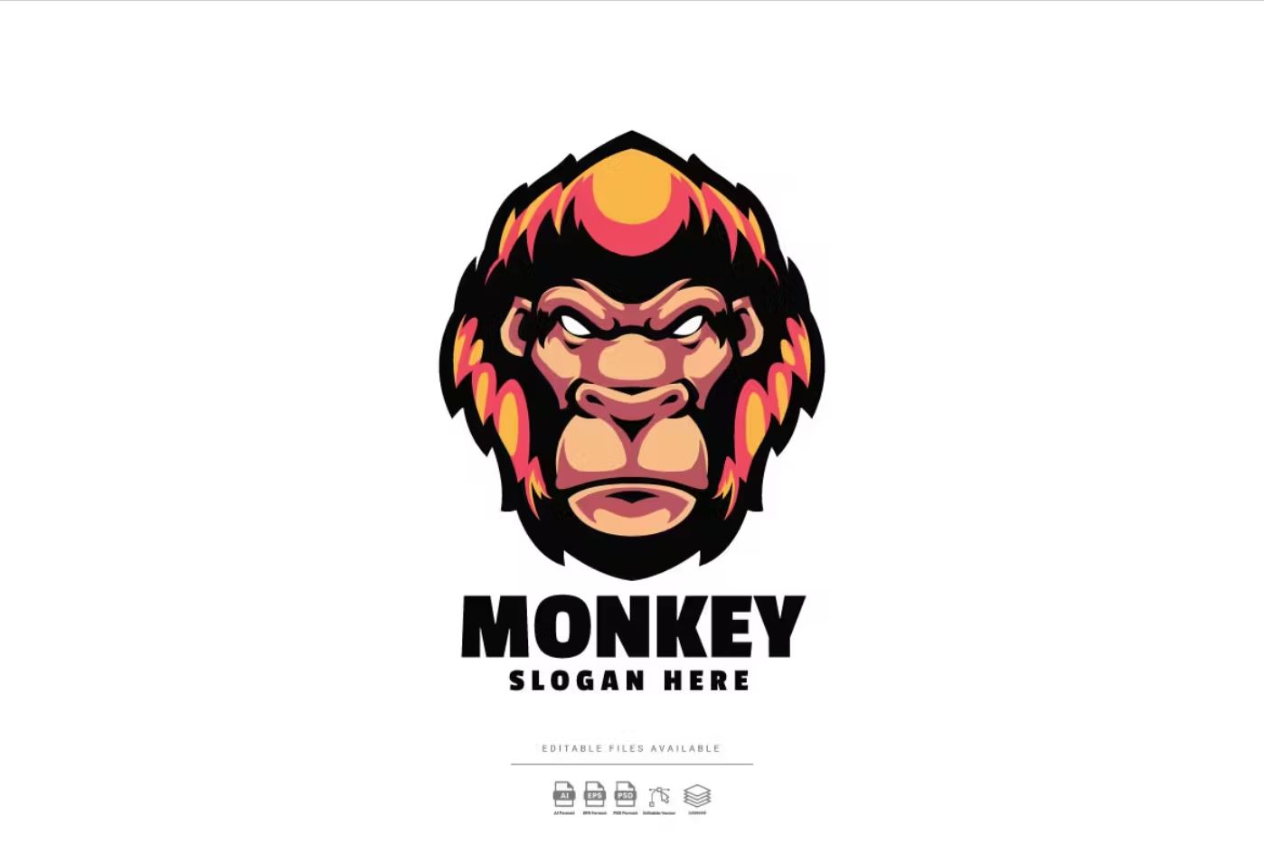 Premium Monkey Mascot Logo Free Download