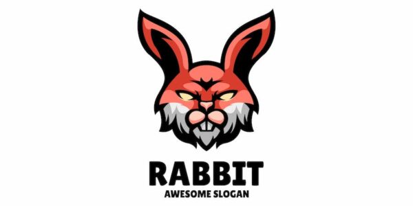 Banner image of Premium Rabbit Head Mascot Logo  Free Download
