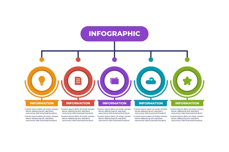 Banner image of Premium Flat Colorful Business Infographic Design Template  Free Download