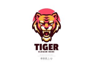 Banner image of Premium Tiger Head Mascot Logo  Free Download
