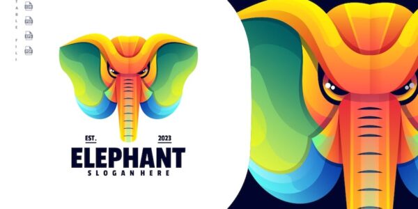 Banner image of Premium Elephant Design Logo  Free Download