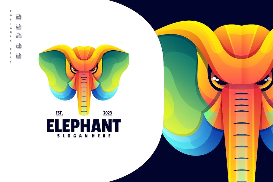 Banner image of Premium Elephant Design Logo  Free Download