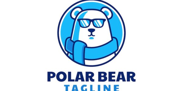 Banner image of Premium Cool Polar Bear Logo Design  Free Download