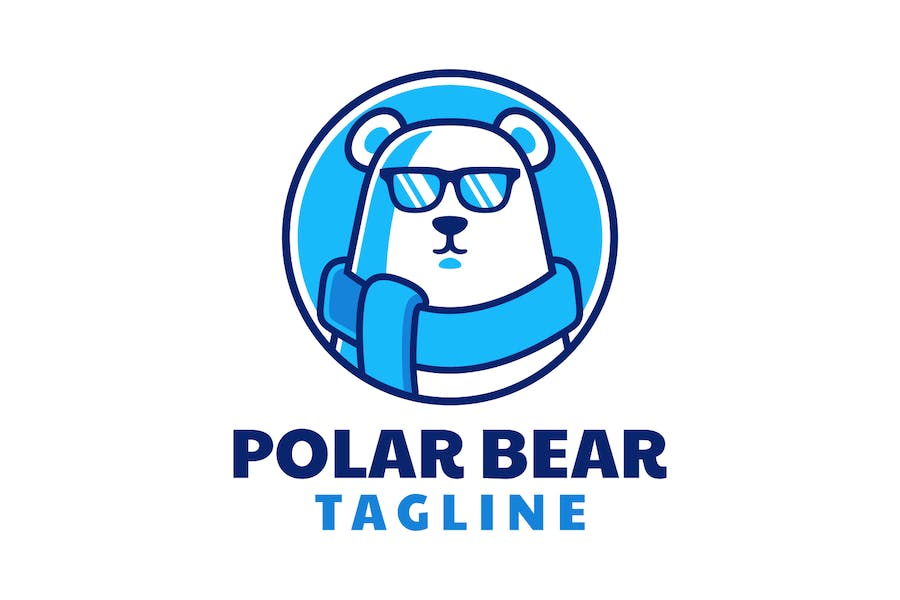 Banner image of Premium Cool Polar Bear Logo Design  Free Download