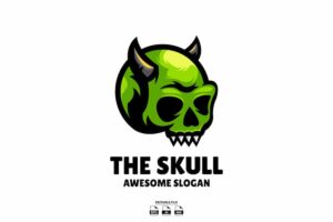 Banner image of Premium Skull Mascot Design Logo  Free Download