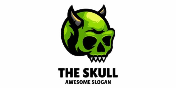 Banner image of Premium Skull Mascot Design Logo  Free Download
