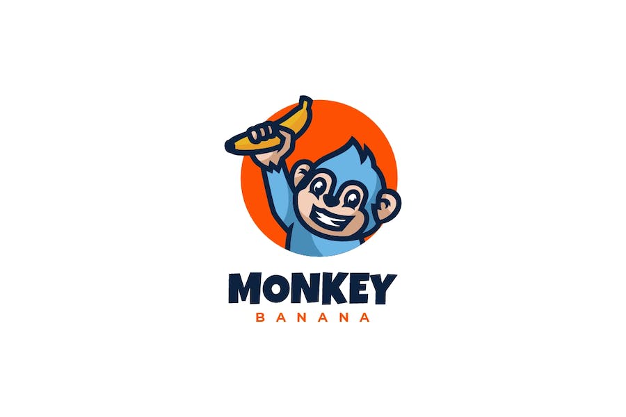 Banner image of Premium Monkey Mascot Cartoon Logo  Free Download