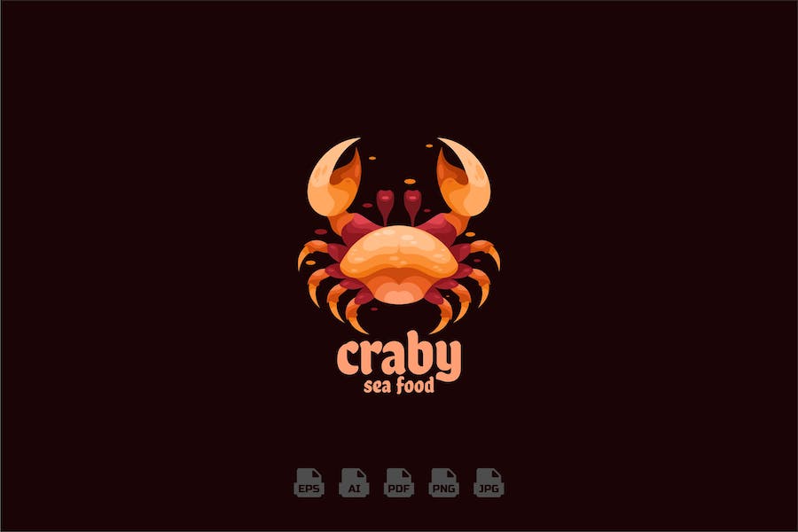 Banner image of Premium Crab Mascot Logo  Free Download