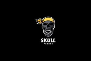 Banner image of Premium Skull Simple Mascot Logo  Free Download