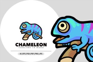 Banner image of Premium Chameleon Logo  Free Download